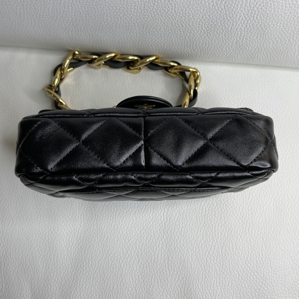 New Unused Chanel Funky Town - Thick Shoulder Strap Small Black Flap Bag - Picture 5 of 12